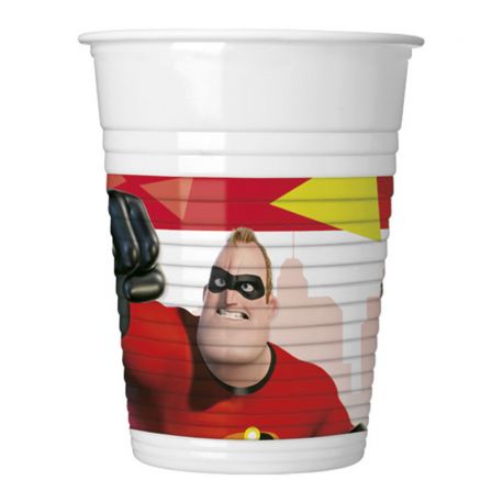 8 Vasos Los Increibles 200 ml