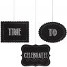 3 Decoraciones Colgantes Personalizables Chalkboard