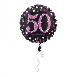 Globo Foil 50 años Elegant Pink 43 cm