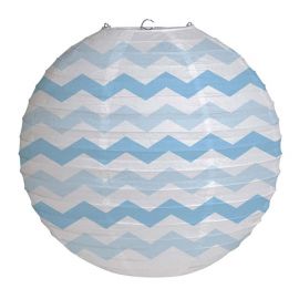 Farolillo Chevron Azul Pastel 30,48 cm