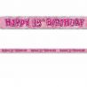 Cartell Happy Birthday 18 Años Rosa Glitz