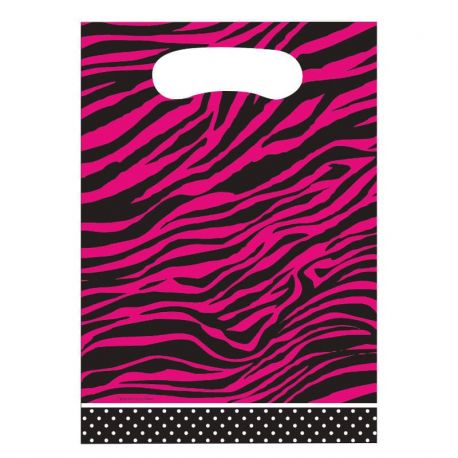 8 Bolsas Pink Zebra