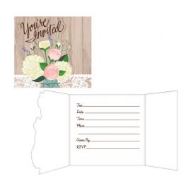 8 Invitaciones Rustic Wedding