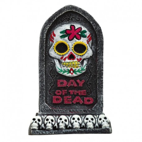 Lapida Día De Los Muertos Resina 13 X 8 Cms