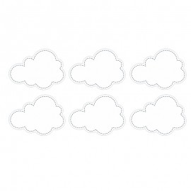 6 Pegatinas forma Nube