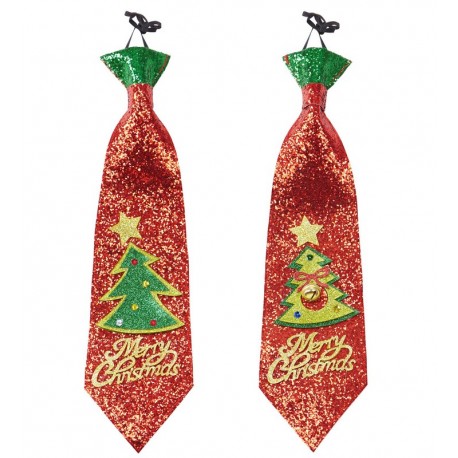 Corbata Árbol de Navidad Glitter