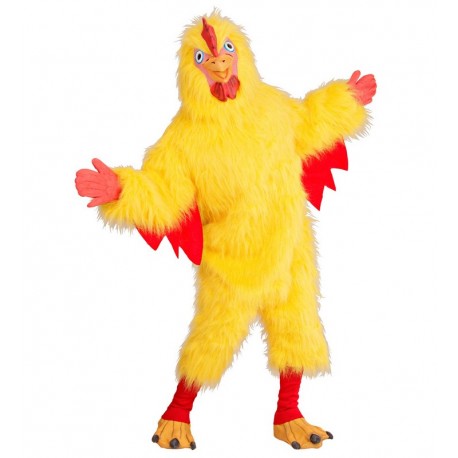 Disfraz Pollo Amarillo de Peluche Adulto