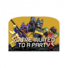 6 Invitaciones Lego Batman