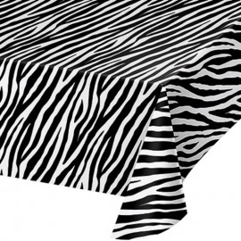 MANTEL PLASTICO 274 x 137 CM ZEBRA TABLECOVERS