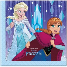 20 Servilletas Frozen Copos de Nieve 33 cm