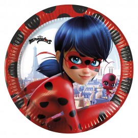 8 Platos LadyBug 18 cm