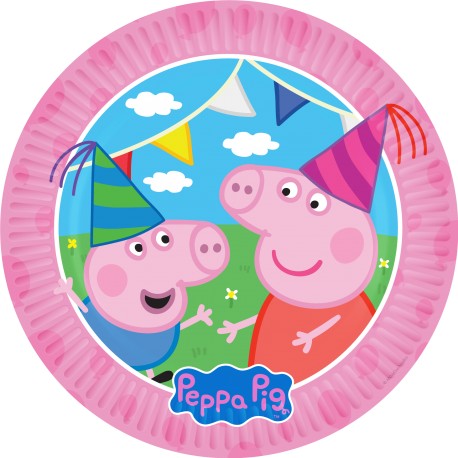 8 Platos Peppa Pig 23 cm