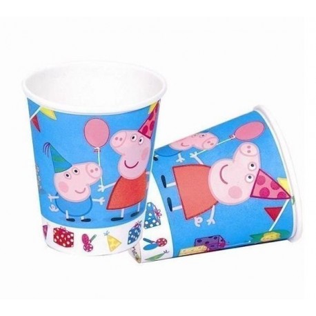 8 Vasos Peppa Pig