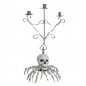 Candelabro Con Calavera Y Manos 3 Velas 28 X 25 X 48 Cm