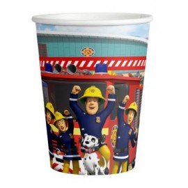 8 Vasos Sam el Bombero 250 ml