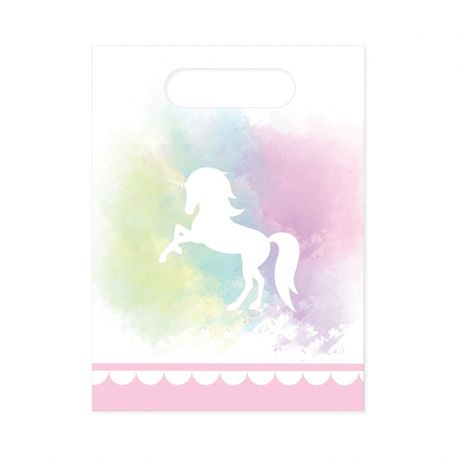 6 Bolsas Unicornio Rosa