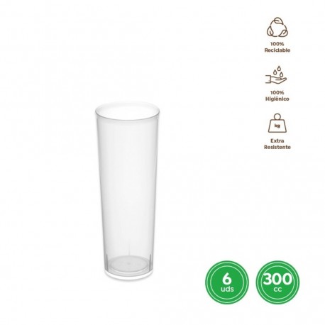 6 Vasos de Tubo 330 ml