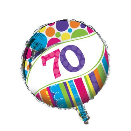 Globo 70 Rayas y Puntos 45 cm