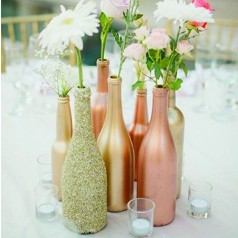 Botellas Decoradas para Bodas